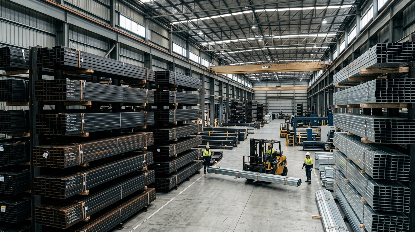 APL Apollo Pipes & Hollow Sections ready inventory in central stockyard - aplpipe.in